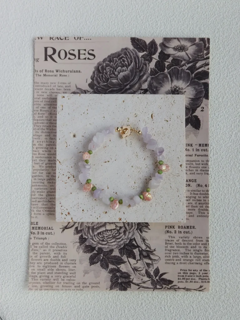 Unique healing bracelet showcases vintage style and delicate design for refined elegance.