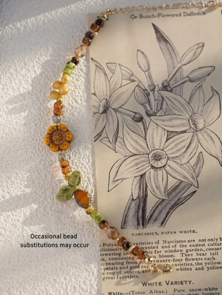 Colorful glass bead bracelet showcases vintage charm and is handcrafted for everyday wear