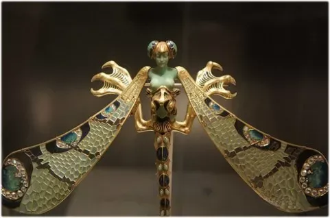 Dreamlike illustration of fairies and spirits, embodying the magical and ethereal essence of Art Nouveau design.