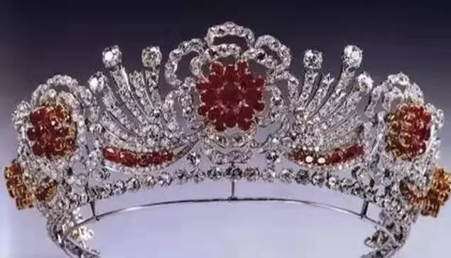 Illustration of a ruby crown, featuring intricate design and a prominent display of vibrant rubies, symbolizing power and prestige.