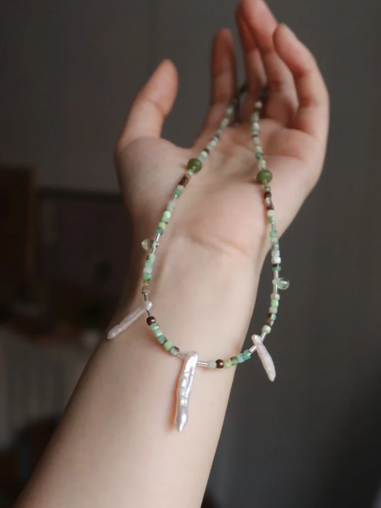 Vintage necklace doubles as a wrap bracelet, offering versatile styling for women’s everyday looks