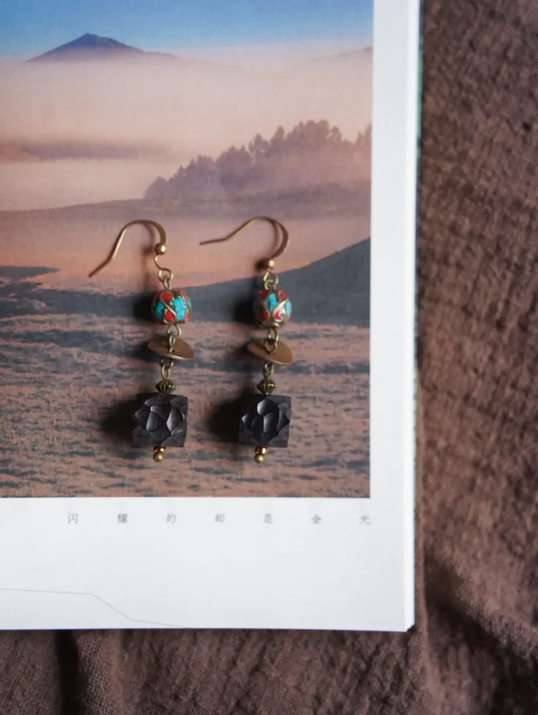 Handcrafted vintage earrings for women add timeless charm and a unique Tibetan-inspired touch to everyday outfits.