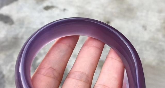 Rare deep purple chalcedony bracelet from Baoshan Yunnan, precious and unique jewelry