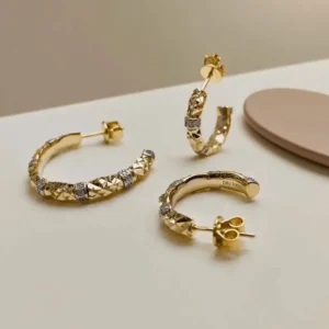 Handmade C hoop earrings crafted from 925 silver for women’s everyday wear.