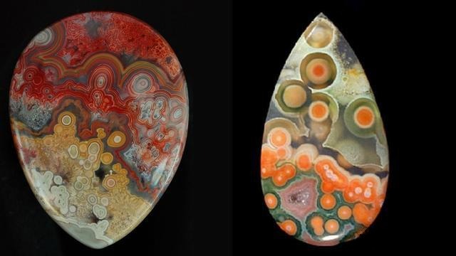 Ocean Jasper with vibrant colors due to trace elements, featuring greens, earthy tones, and occasionally red, orange, or pink hues
