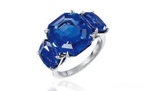 14.41ct natural unheated Kashmir sapphire ring set with diamonds
