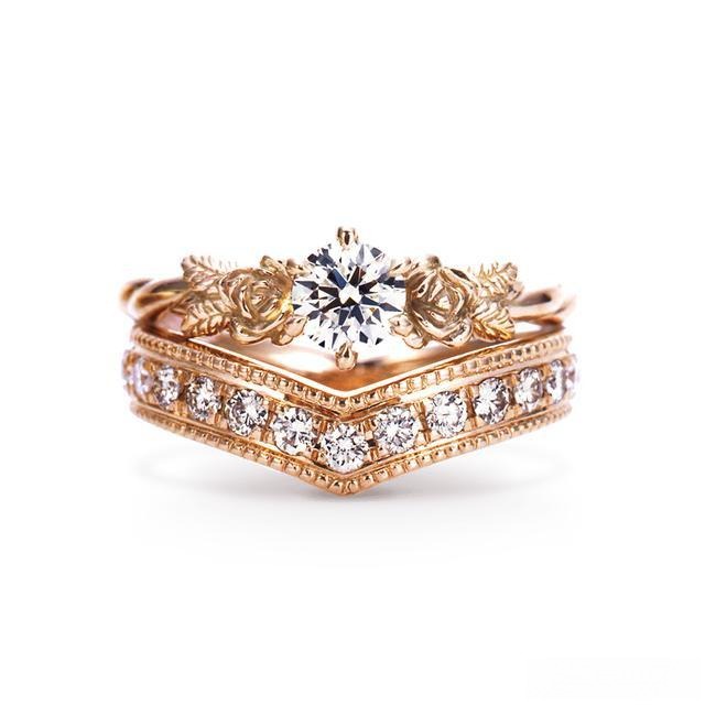 A custom-designed diamond metal band ring, blending personalized details with a unique metal choice, offering a one-of-a-kind look and timeless elegance.