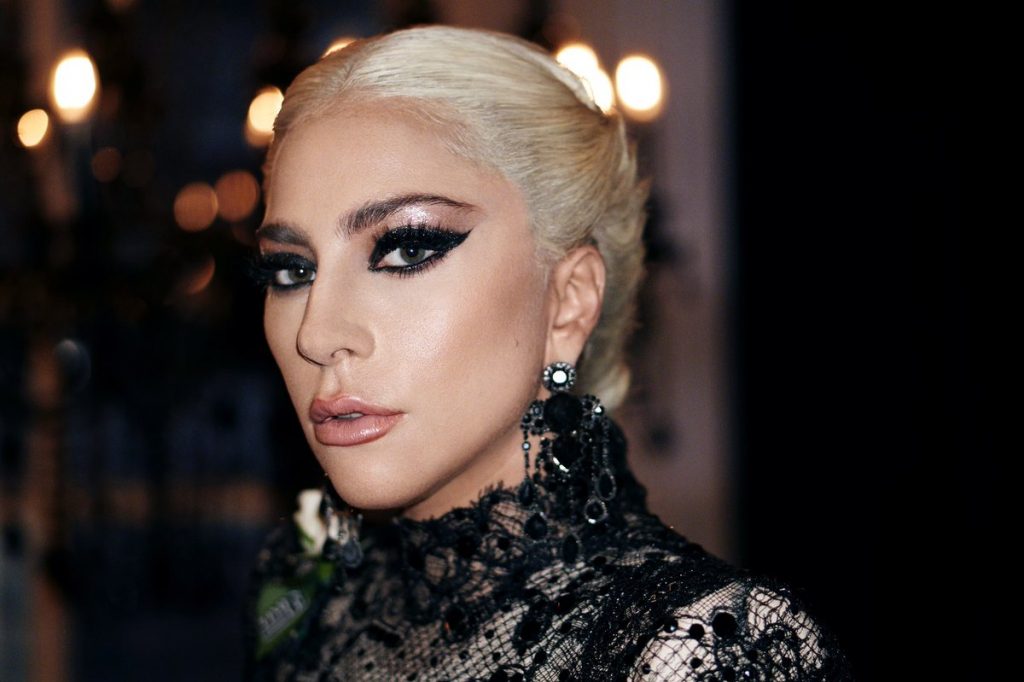 Lady Gaga wearing Lorraine Schwartz 300-carat rare black diamond jewelry at the Grammy Awards