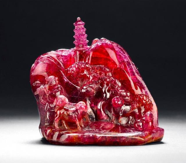 Low-clarity pink tourmaline suitable for carving or decorative use