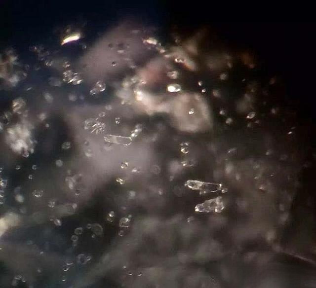 Madagascar pink sapphire, unheated, featuring abundant zircon inclusions of different shapes