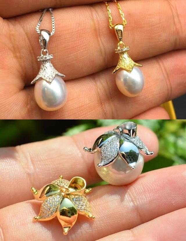 Pearl pendant necklace with setting designed to conceal minor surface imperfections – Gemstone Jewelry Buying Tips.