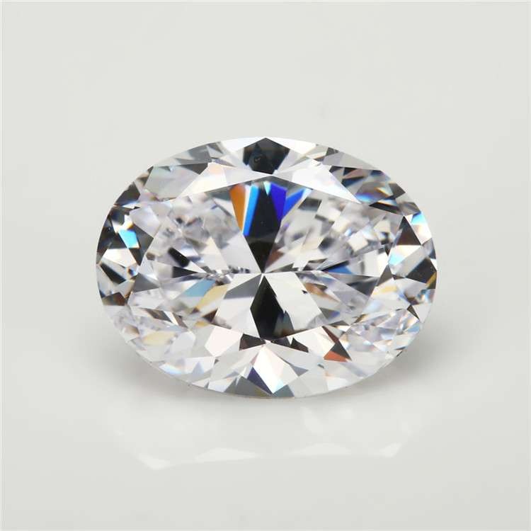 Synthetic cubic zirconia gemstone with high hardness and diamond-like appearance, a durable and sparkling example of colorful white gemstones in jewelry