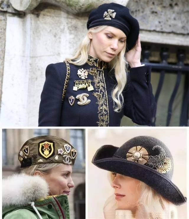 Accessory pin pinned on a hat, making it stand out and adding a stylish focal point to the overall outfit.