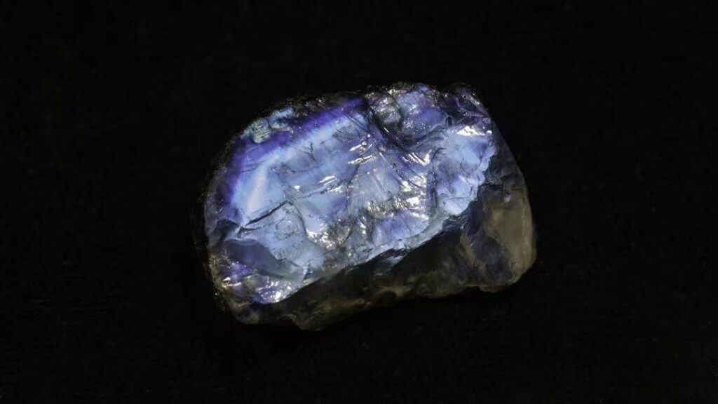 A beautiful example of Moonstone, an Indian specialty gemstone sourced from the country's northeast, showing its characteristic adularescence.