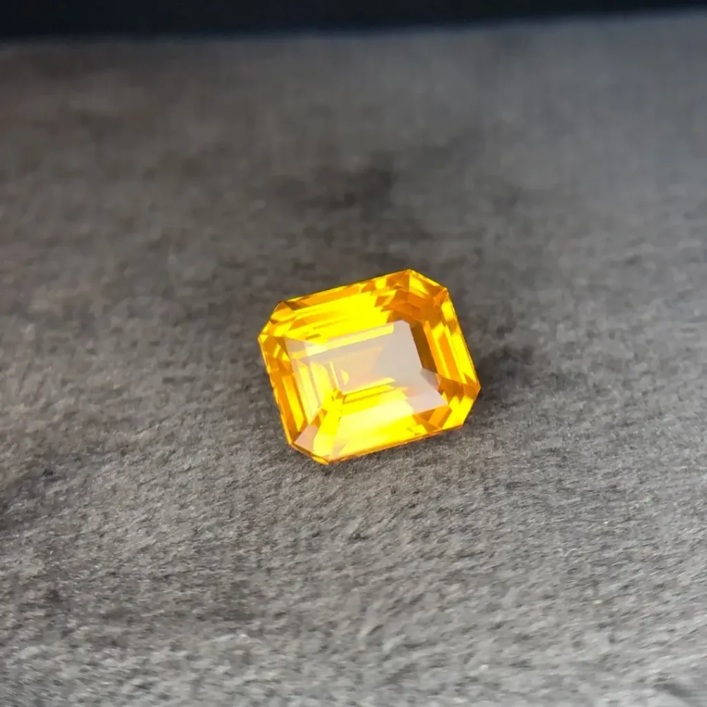 A 4.00 carat traditionally heated gemstone with exceptional clarity and a precision cut.