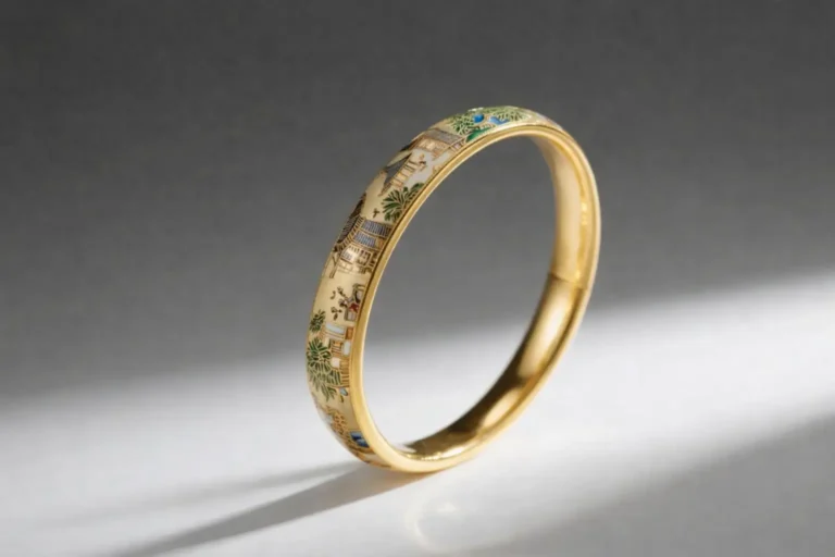 Handcrafted gold-filled bangle by Jewea.