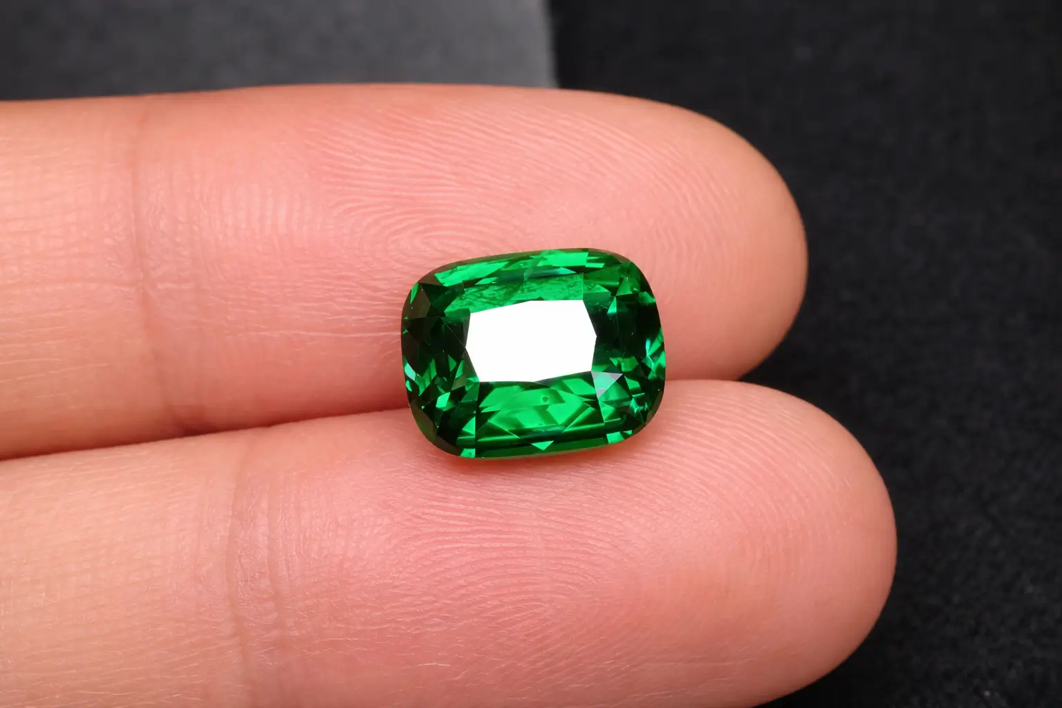 6-carat Kazani Green Tsavorite Garnet with vivid brilliance and top-tier clarity.