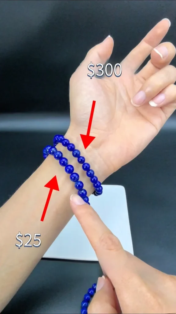 Side-by-side comparison of a $25 commercial-grade bracelet and a $300 premium-grade one.