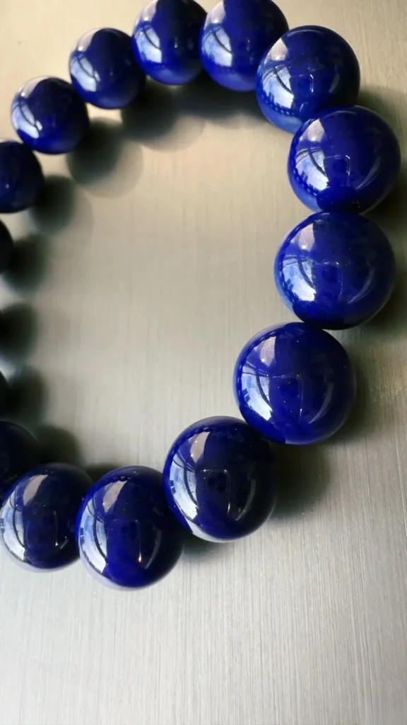 Top-grade old mine bracelet with no visible white calcite or gold pyrite.