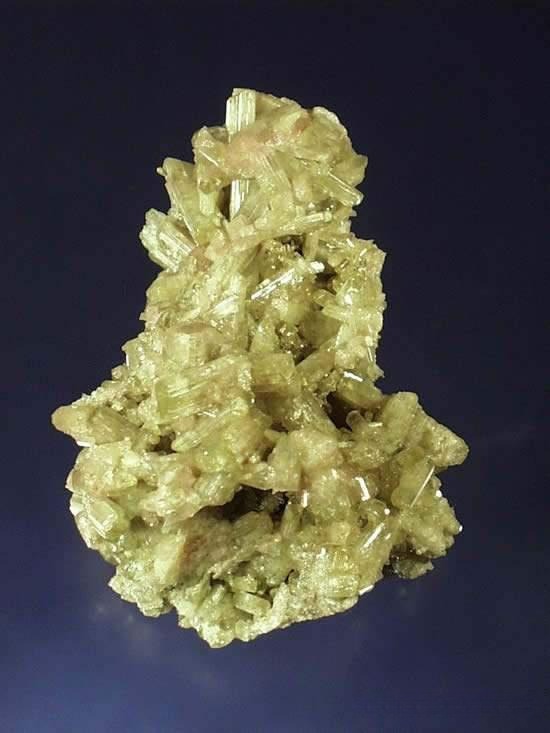 A high-end Jin Cui Yu crystal specimen with vibrant yellow-green tones and sharp prismatic faces.